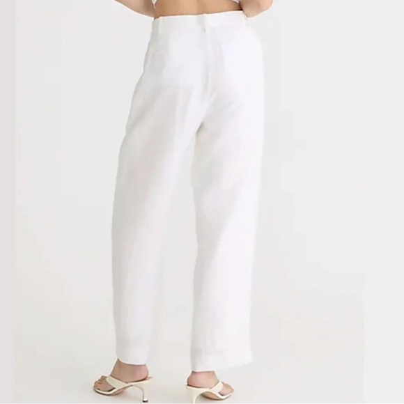 NWT J. Crew Ingrid Linen pants in White Sz 8 retailed at $148 - Picture 3 of 5